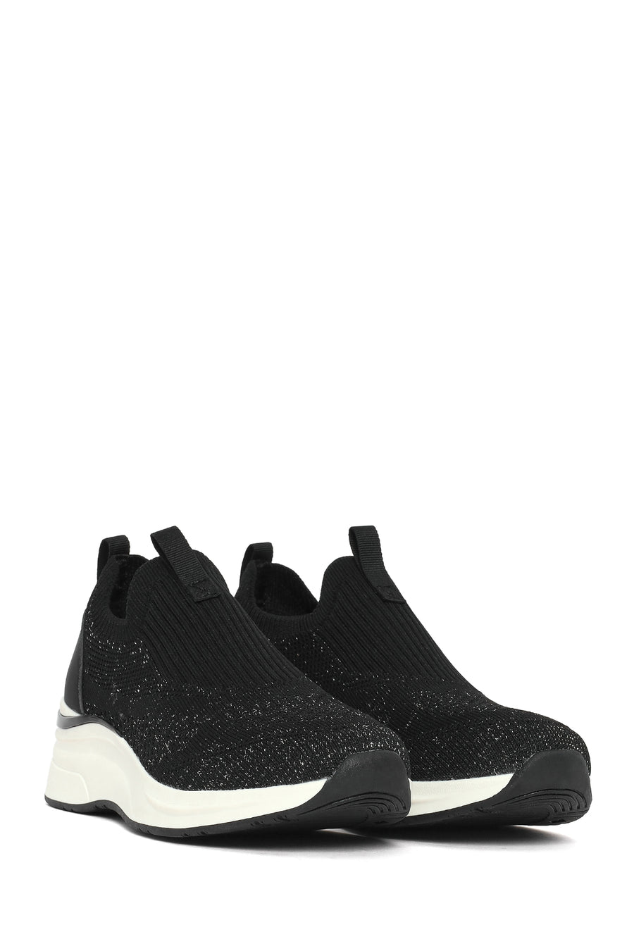 Derimod Zero Women's Black Thick Soled Fabric Sneaker
