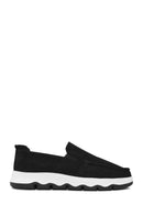 Men's Black Nubuck Leather Comfort Shoes | Derimod