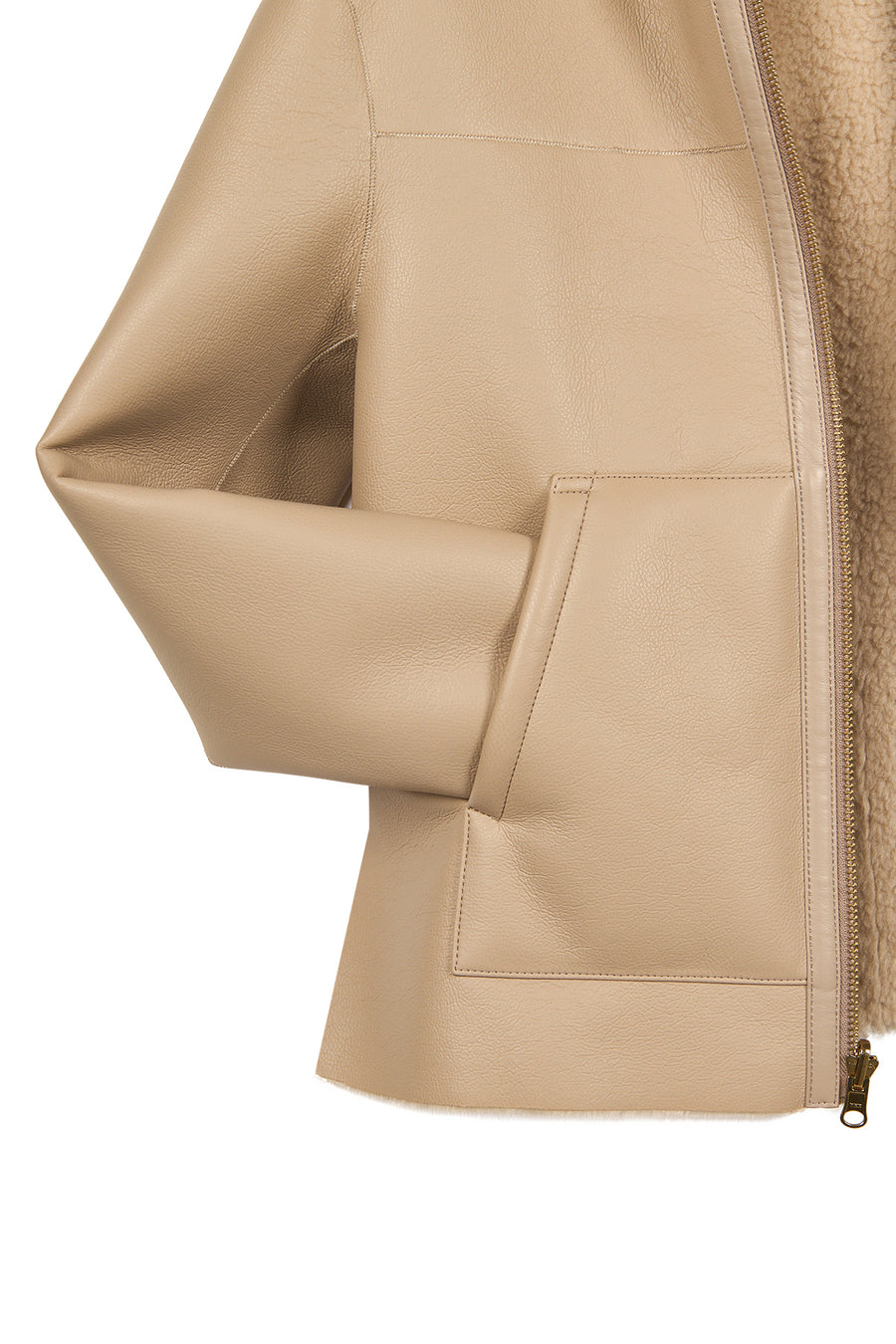 Gardena Women's Beige Reversible Teddy Coat