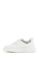 Women's White Thick Soled Stone Sneaker | Derimod