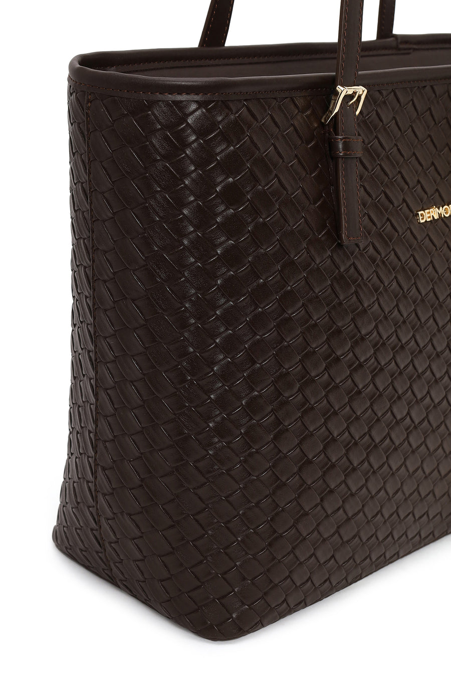 Woman Brown Knitted Shoulder Bag