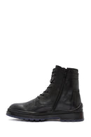 Men's Black Zippered Leather Casual Boots | Derimod