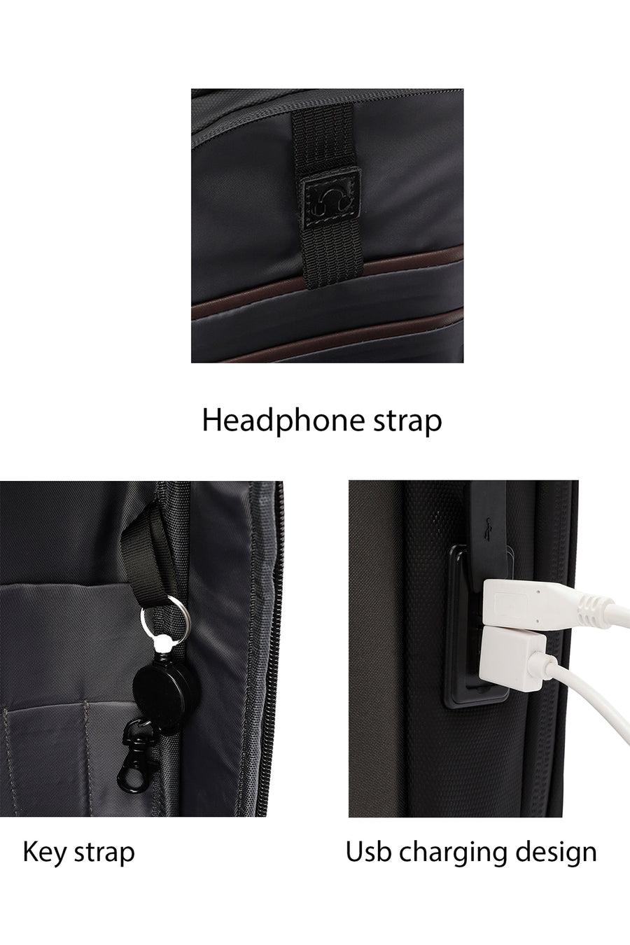 D-Pack Erkek Gri Teknolojik Kumaş Çapraz Çanta