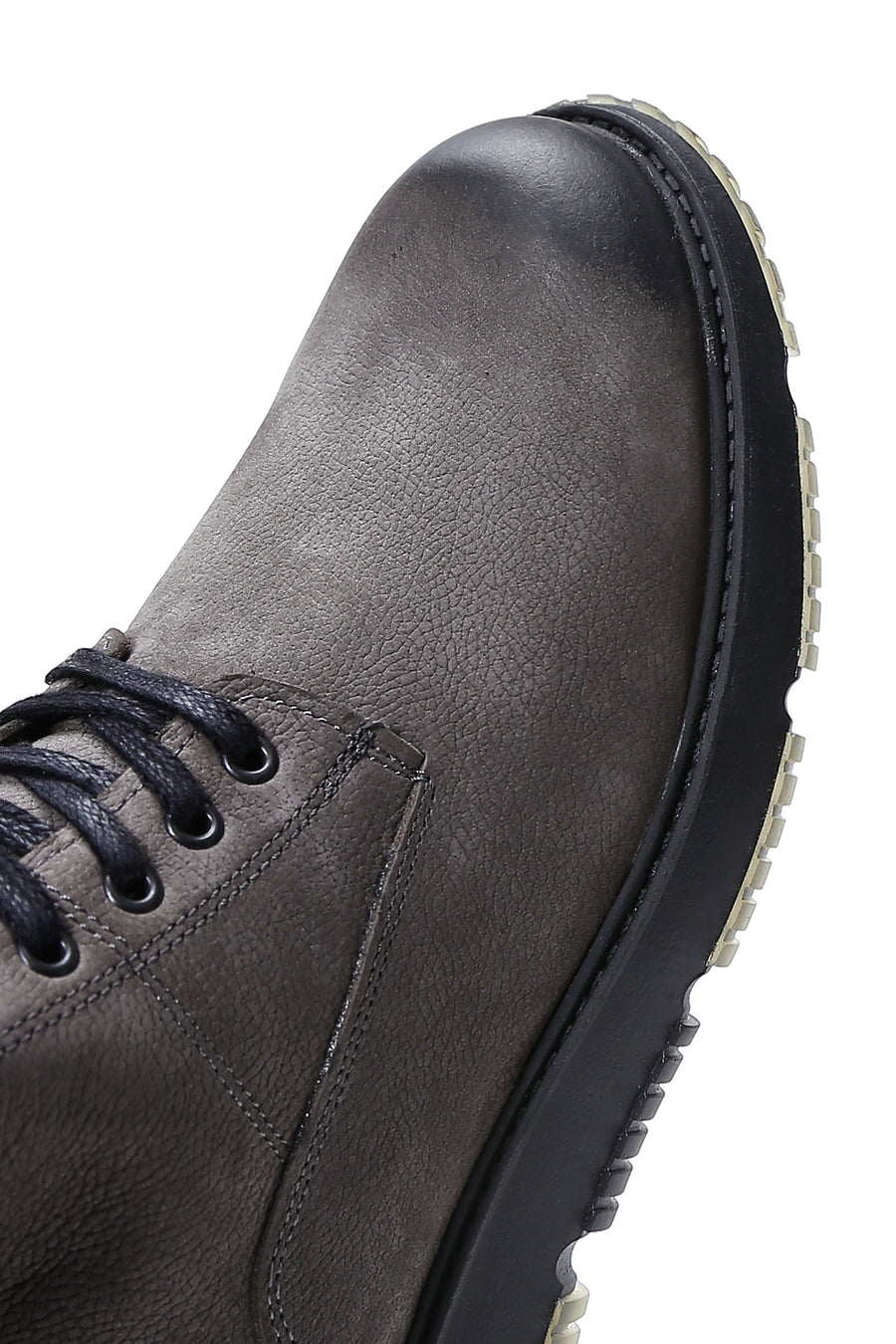 Men's Gray Nubuck Leather Zippered Casual Boots