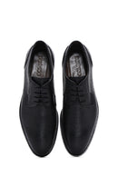 Men's Black Leather Printed Classic Shoes | Derimod