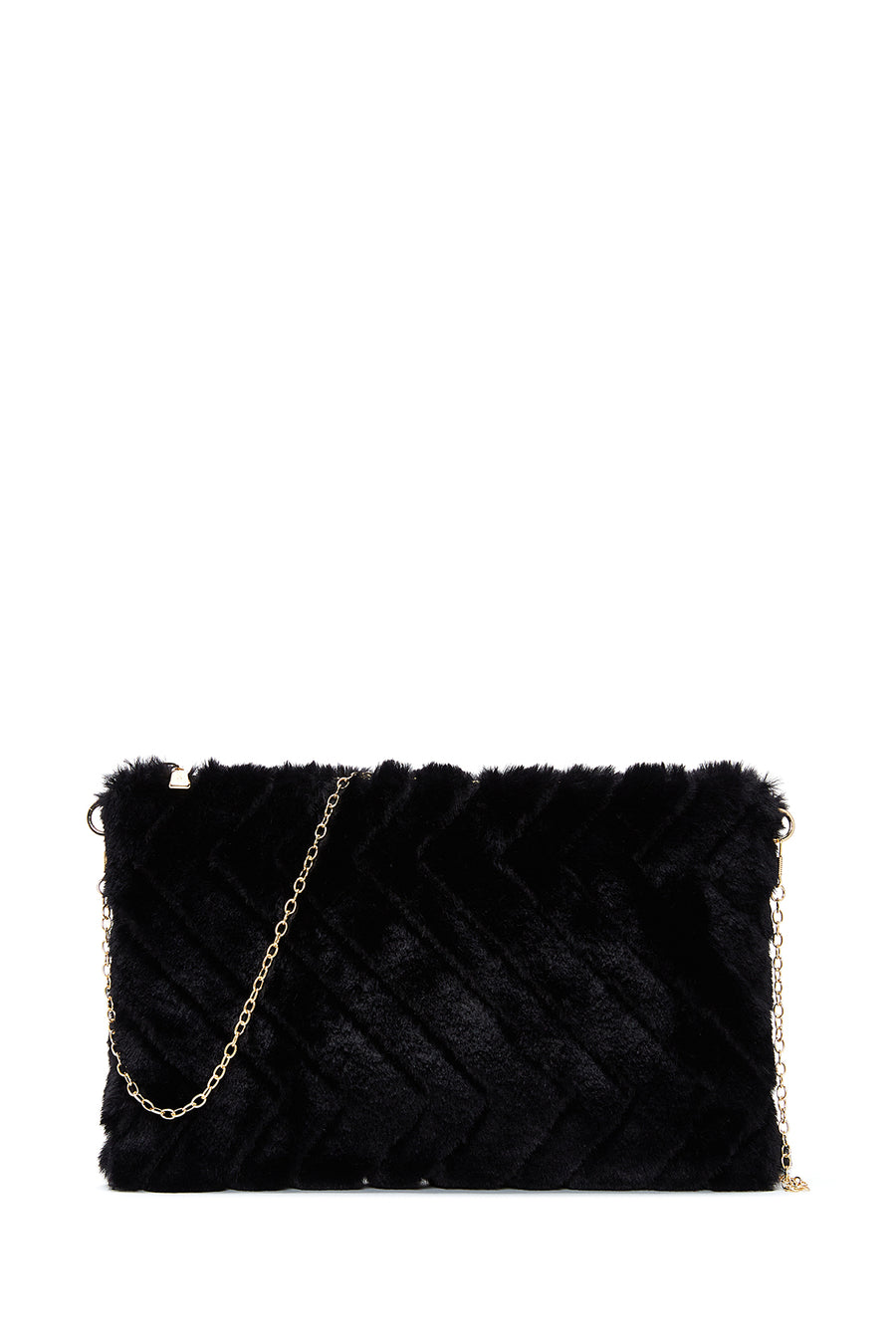 Women's Black Plush Portfolio Bag