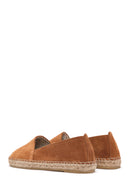 Women's Tan Suede Leather Espadrille | Derimod