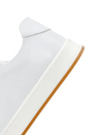 Men's White Lace-up Leather Sneaker | Derimod