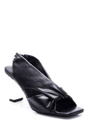 Women's Black Transparent Heeled Sandals | Derimod