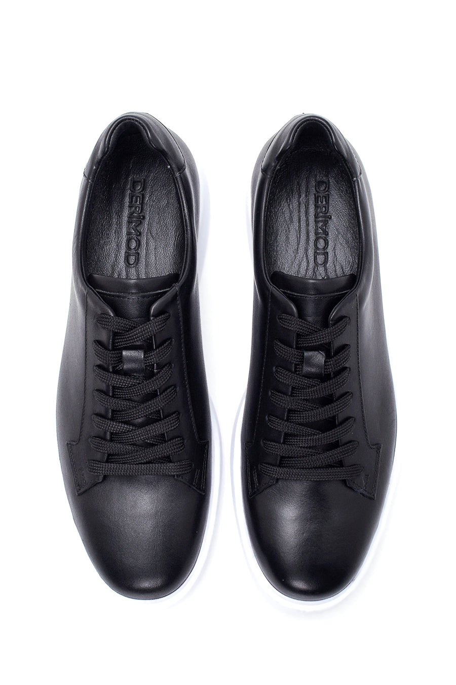 Erkek Siyah Deri Sneaker