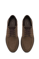 Male Beige Lace-up Thick-soled Nubuck Leather Boots | Derimod