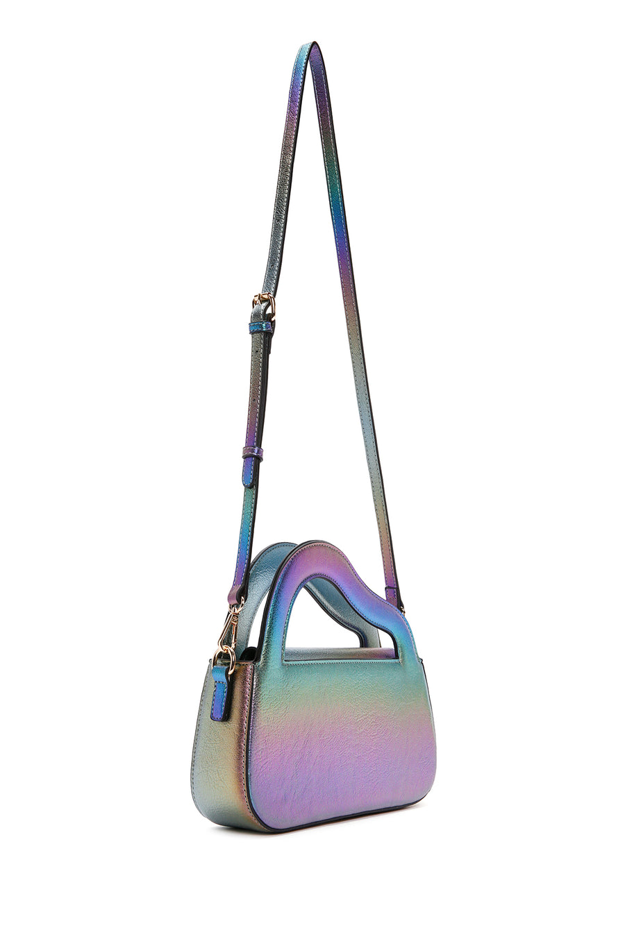 Women's Multicolored Long Strap Metallic Crossbody Bag
