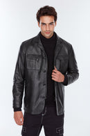 Immobile Men's Leather Jacket | Derimod