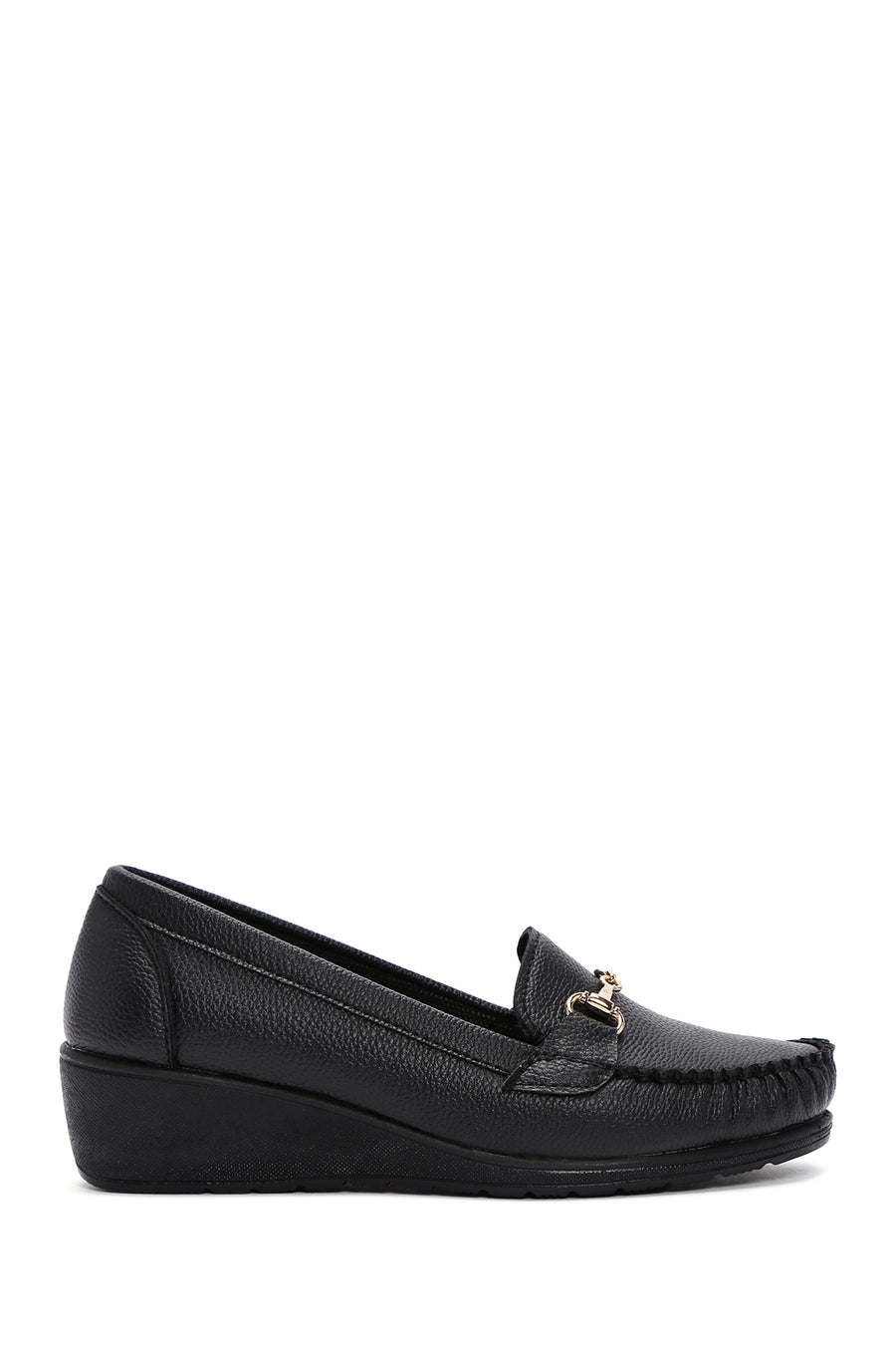 Kadın Siyah Dolgu Topuk Loafer 21SFE1454FT | Derimod
