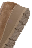 Woman Mink Wedge Heel Suede Comfort Loafer | Derimod