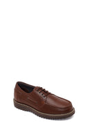 Male Brown Lace-up Thick-Soled Leather Casual Shoes | Derimod