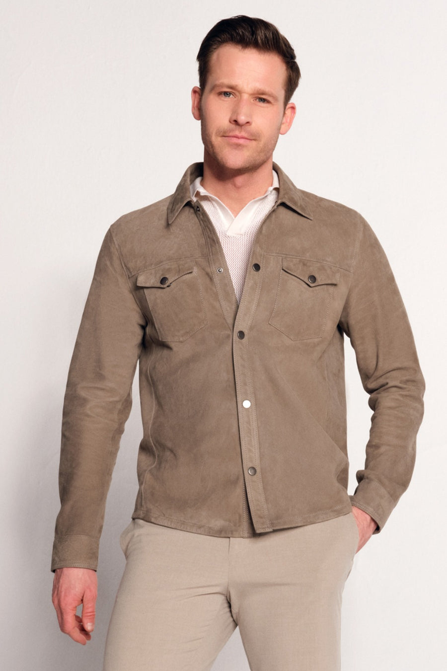 Martinez Male Mink Suede Leather Shirt Jacket 26SGD656810 | Derimod