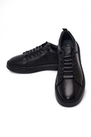 Male Black Lace-Up Leather Sneaker | Derimod