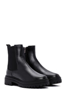 Women's Black Thick Soled Zippered Casual Boots | Derimod