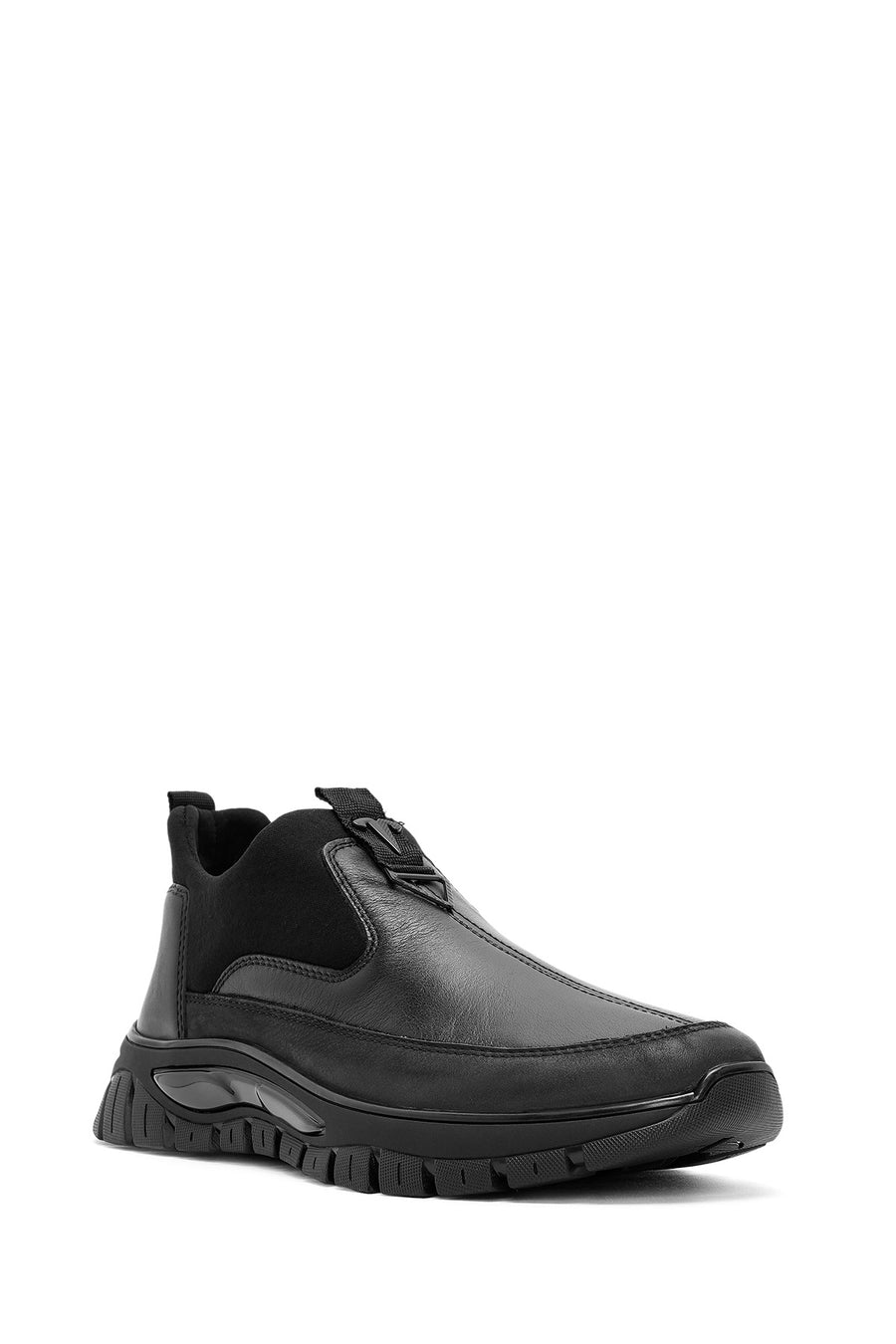 Men's Black Leather Comfort Loafer