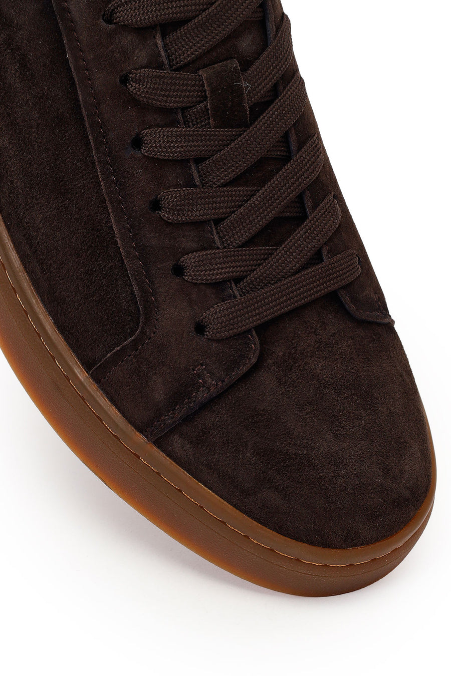 Male Brown Lace-Up Suede Leather Sneaker