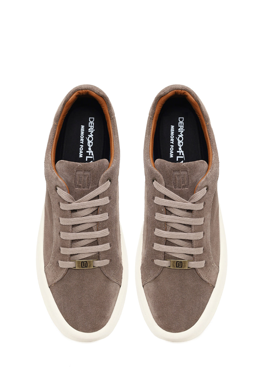 Derimod Fly Male Mink Lace-Up Suede Leather Sneaker