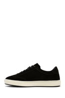 Men's Black Suede Leather Sneaker | Derimod