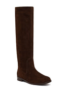 Women's Brown Suede Leather Boot | Derimod