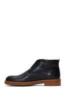 Men's Black Leather Casual Boots | Derimod