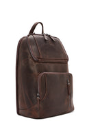 Men's Brown Leather Backpack | Derimod