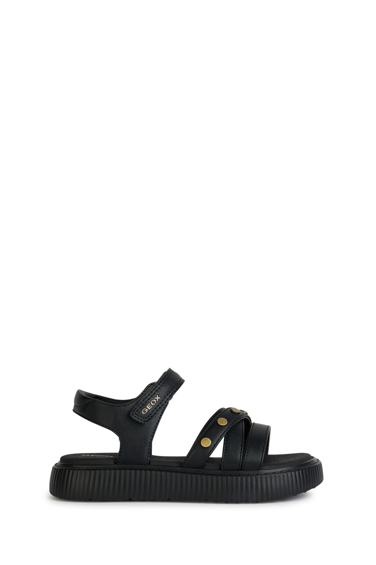 Geox Girls Black Kodette Strappy Leather Sandals J45DBI0003WC9999 | Derimod