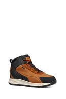 Geox Men Brown Lace-Up Fabric Boots | Derimod
