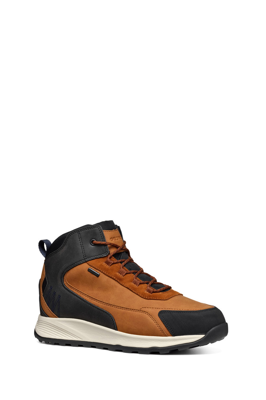 Geox Men Brown Lace-Up Fabric Boots