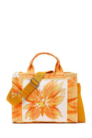 Woman Yellow Long Strap Printed Shoulder Bag | Derimod