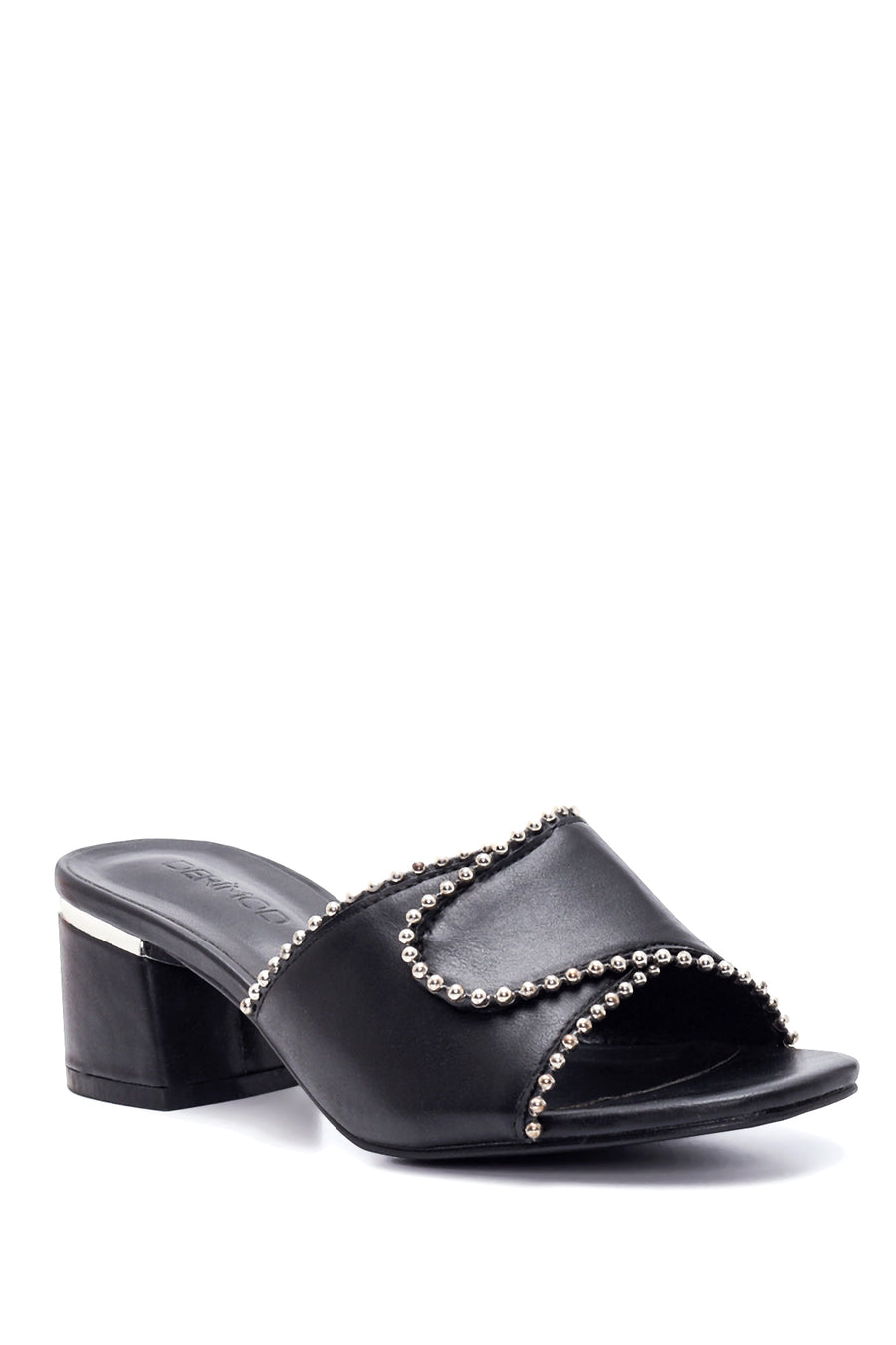 Women's Beaded Heeled Slippers