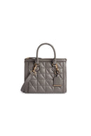 Geox Women's Gray Olympiy Long Strap Quilted Leather Handbag | Derimod