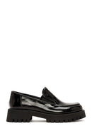 Kadın Siyah Rugan Deri Maskülen Loafer | Derimod