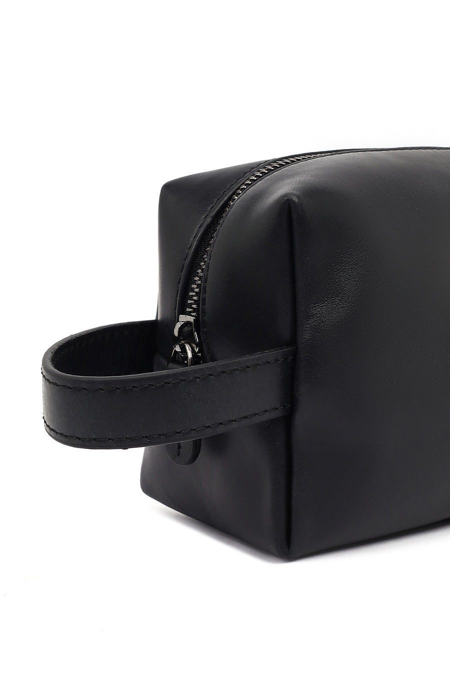 Men's Black Leather Mini Handbag