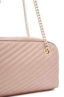 Women's Beige Chain Strap Quilted Shoulder Bag | Derimod