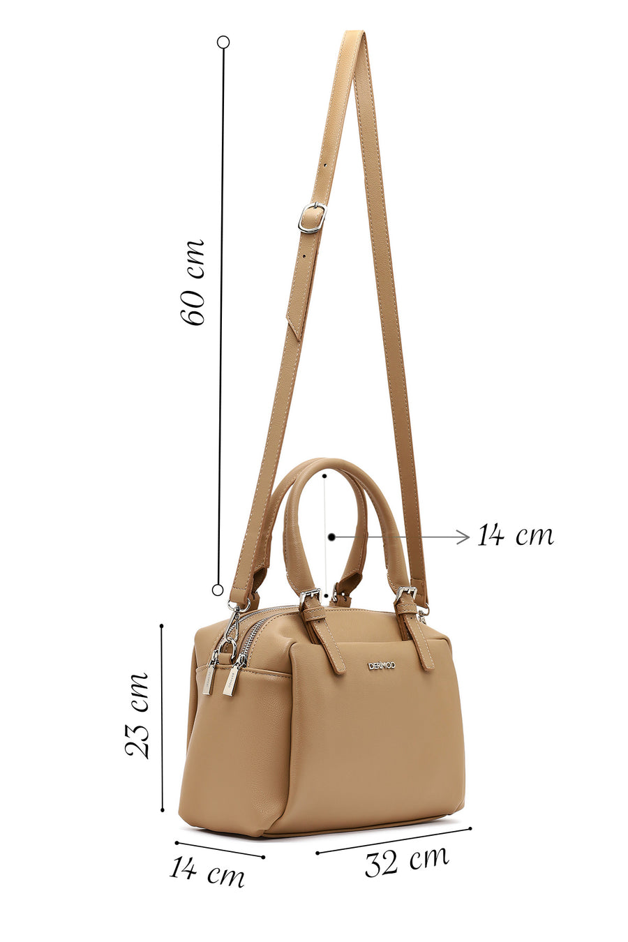 Women's Beige Long Strap Shoulder Bag