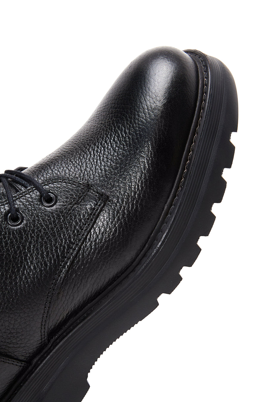 Men's Black Lace-Up Leather Casual Boots