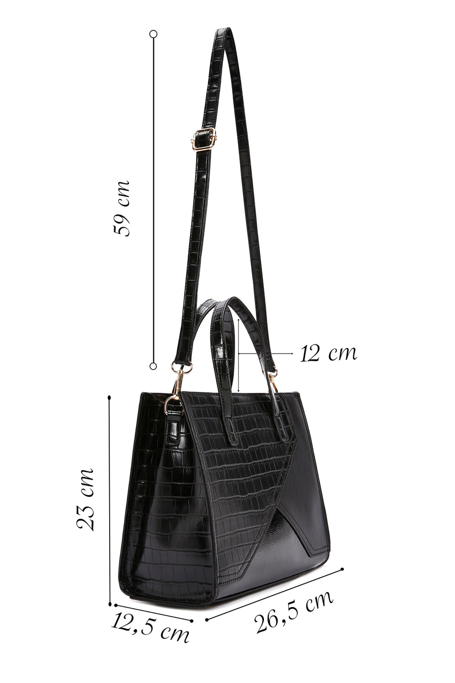 Women's Black Long Strap Shoulder Bag