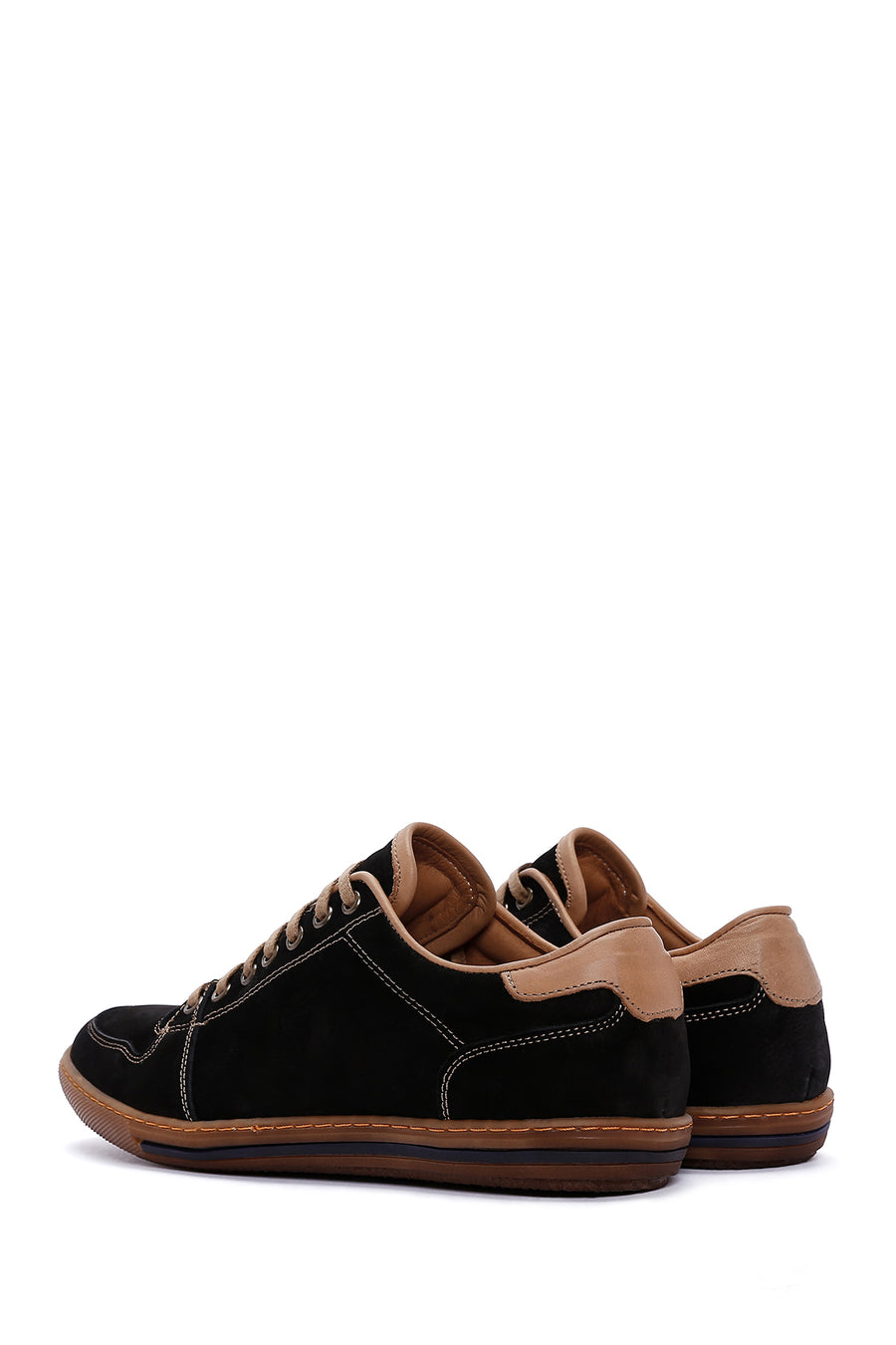 Men's Black Nubuck Leather Sneaker