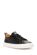 Men's Black Lace-up Leather Sneaker | Derimod