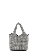 Women's Silver Long Chain Strap Stone Cross Bag | Derimod