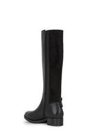 Geox Women's Black Felicity Zippered Leather Boots | Derimod