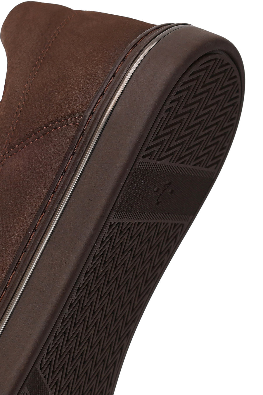 Male Brown Lace-up Nubuck Leather Casual Sneaker