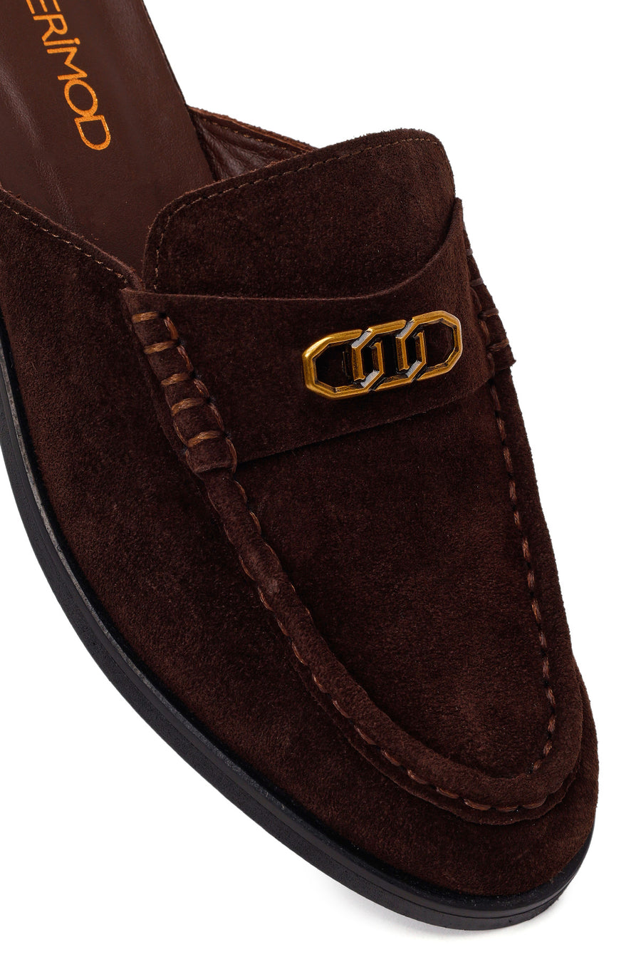 Woman Brown Suede Slipper