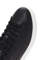 Geox Men's Black Spherica Lace-up Leather Sneaker | Derimod