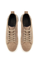 Erkek Vizon Bağcıklı Süet Deri Casual Sneaker | Derimod